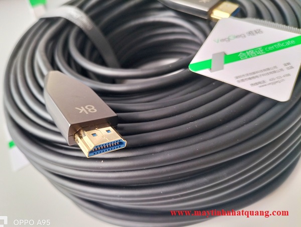 Cáp HDMI 2.1 lõi sợi quang dài 50m Veggieg 8K V-H805